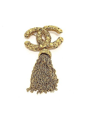 Chanel CHANEL Chanel 93A Coco Mark Lava Brooch Accessory Small Item Metal Ladies Gold (view 1)