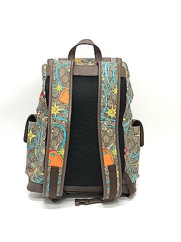 Gucci GUCCI 645051 GG Supreme Donald Duck DISNEY Backpack Canvas Men's Beige x Brown Blue E-240814-8 (view 2)