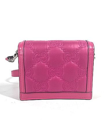 Gucci GUCCI 723777 GG Matelasse Quilted Pochette Shoulder Bag Leather Nylon Women's Pink G-240825-25 (view 1)