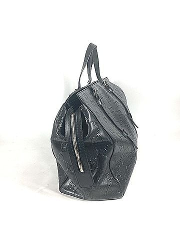 Gucci GUCCI 625772 Shoulder Bag Boston GG Embossed Tote Leather Men's Black G-240825-7 (view 2)