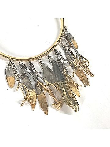 Louis Vuitton LOUIS VUITTON MP2409 Feather Necklace, Choker Metal, Women's, Gold, MO-240818-15 (view 1)