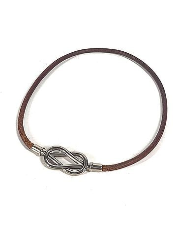 Hermès HERMES Hermes Necklace Atame Double Bracelet Choker Leather Men's Brown (view 1)