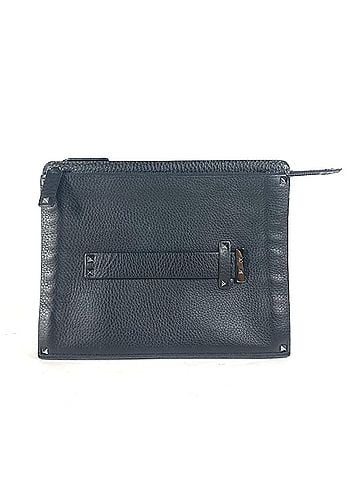 Valentino Garavani Valentino Garavani Studded Pouch with Handle Clutch Bag Leather Men's Black (view 2)