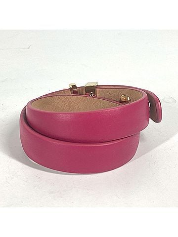 Salvatore Ferragamo Salvatore Ferragamo Double Gancini Bracelet Leather Women's Pink M-240910-5 (view 2)