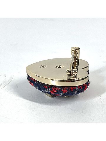 Chanel CHANEL B22K Heart Coco Mark CC Brooch Tweed Women's Navy x Red E-240918-20 (view 2)