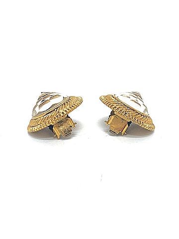 Chanel CHANEL Clear Stone Earrings Metal Women's Gold (view 2)