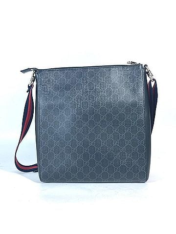 Gucci GUCCI 474137 GG Tiger Patch Courier Crossbody Bag Messenger Shoulder Supreme Canvas Men's Black x Multicolor (view 2)