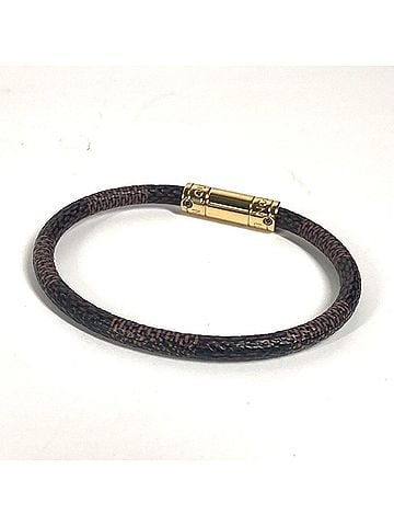 Louis Vuitton LOUIS VUITTON M6139F Damier Keep It Bangle Bracelet Canvas Women's Ebene Brown M-240923-5 (view 1)