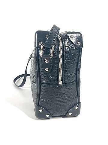 Gucci GUCCI 626363 Pochette GG Embossed Shoulder Bag Leather Men's Women's Black G-240925-15 (view 2)