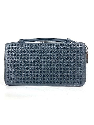 Christian Louboutin Christian Louboutin 1165043 PANETTONE Handbag Studded Travel Case Long Wallet Leather Men's Black G-241110-44 (view 1)