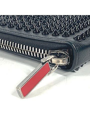 Christian Louboutin Christian Louboutin 1165043 PANETTONE Handbag Studded Travel Case Long Wallet Leather Men's Black G-241110-44 (view 2)
