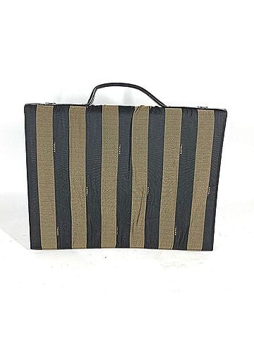 Fendi FENDI Vintage Pecan Document Bag Briefcase Handbag Tote Business Nylon Leather Men's Brown (view 2)