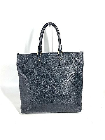 Versace VERSACE Medusa Tote Bag Shoulder Handbag Leather Men Women Black D-241219-10 (view 1)