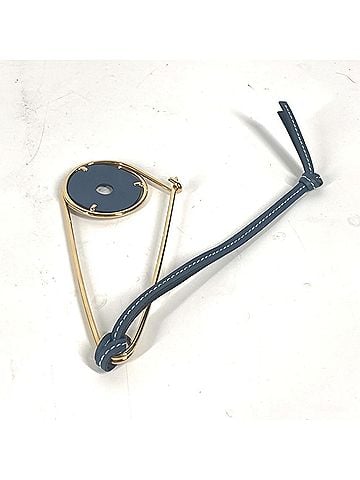 Loewe LOEWE Brooch Metal Leather Men's Women's Gold MO-241124-16 (view 1)