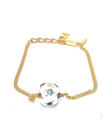 Chanel CHANEL 98P Coco Mark Soccer Accessory Bracelet Metal Women's Gold (view 1)