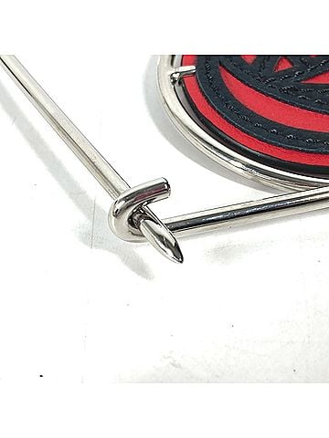 Loewe LOEWE 111.19.043 17A Rose Mechano Pin Brooch Metal Leather Women's Silver Similar MO-241208-15 (view 2)
