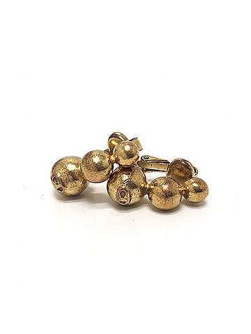 Christian Dior Christian Dior Dior CD 3-row ball accessory clip-on earring jewelry metal earrings for women gold (view 1)