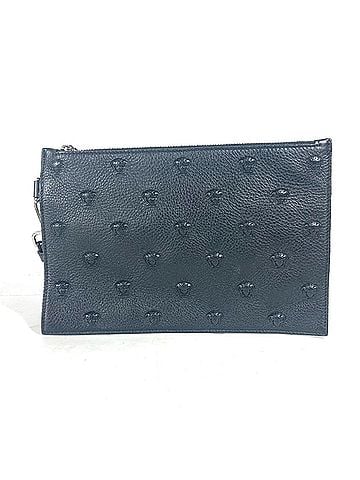 Versace VERSACE Medusa pouch bag strap clutch leather men women black (view 1)