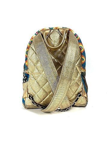 Chanel CHANEL AS0867 Coco Mark CC Logo Graffiti Bag Backpack Rucksack Leather Canvas Men's Women's Gold (view 2)