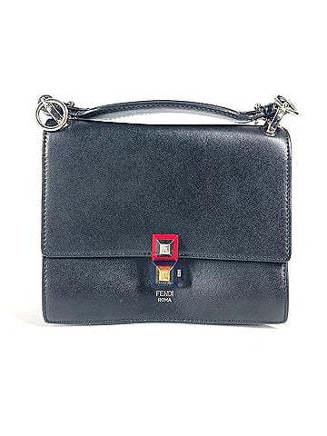 Fendi FENDI 8M0381 Mini Canai Studs Bag Flap Handbag Leather Women's Black (view 1)