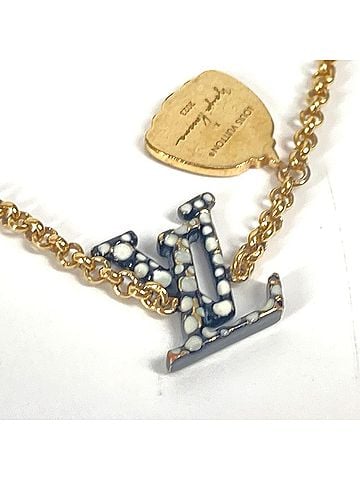 Louis Vuitton LOUIS VUITTON M0969A LV×YK Yayoi Kusama collaboration polka dot pumpkin bracelet LV iconic accessory chain metal ladies black (view 2)