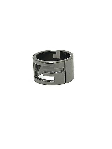 Gucci GUCCI Gucci Branded Ring G Accessories Fashion Small Items Rings Metal Women's Black Silver (view 1)