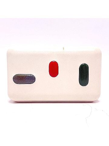 Loewe LOEWE Tricolor Purse Cosmetic Pouch Multi-Pouch Storage Clutch Bag Small Item Leather Women's Brown (view 2)