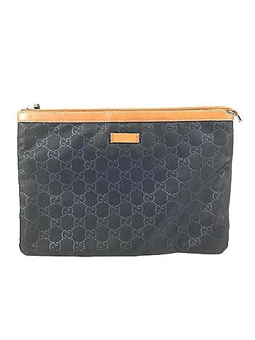 Gucci GUCCI 286209 GG logo all-over pattern pouch bag clutch leather nylon men's women's navy (view 1)