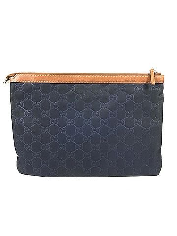 Gucci GUCCI 286209 GG logo all-over pattern pouch bag clutch leather nylon men's women's navy (view 2)