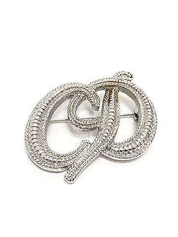 Christian Dior Christian Dior Dior Logo CD Brooch Pin Accessory Metal Women's Silver (view 1)