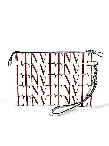 Valentino Garavani Valentino Garavani strap with logo all-over print two-tone pouch second bag leather men women white (view 2)