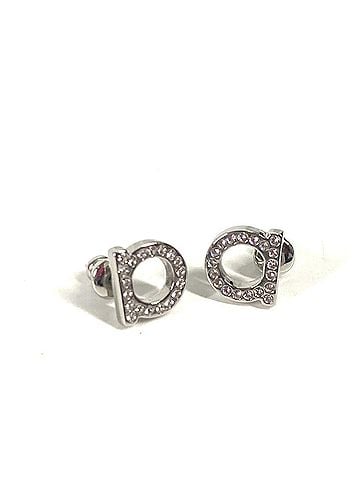 Salvatore Ferragamo Salvatore Ferragamo 76 0123 Gancini Rhinestone Accessories Earrings Metal Men's Women's Silver (view 1)