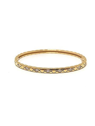 Chanel CHANEL J12327 Coco Crush Collection 9P Diamond Accessory Bracelet K18YG Women's Gold (view 1)
