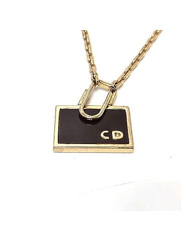 Christian Dior Christian Dior Dior bag motif chain necklace GP ladies gold (view 1)
