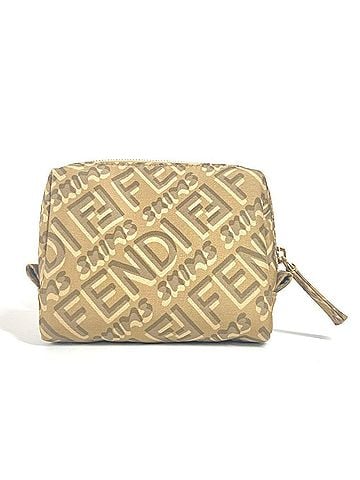 Fendi FENDI 8N0179 SKIMS Collaboration Logo Multi-Pouch Cosmetic Pouch Nylon Women's Beige (view 1)