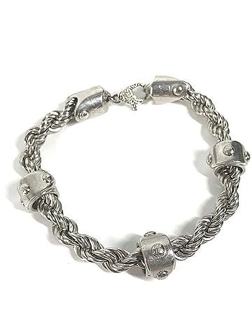 Louis Vuitton LOUIS VUITTON Louis Vuitton M1540L 17S Bracelet LV Rope Accessories Bangle Metal Men's Silver (view 1)