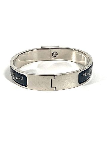 Hermès HERMES Hermes enamel bracelet accessory bangle metal ladies black (view 2)