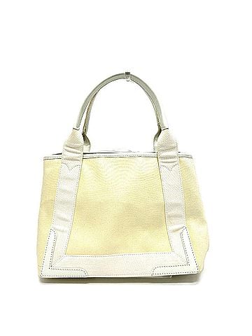 Balenciaga BALENCIAGA 339933 Navy Cabas S Bag Handbag Tote Canvas Leather Women's White (view 2)