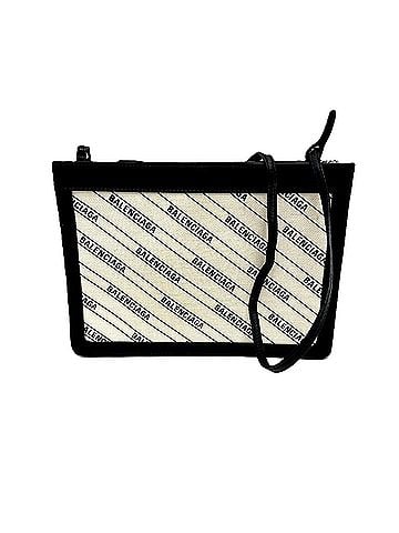 Balenciaga BALENCIAGA 528147 All-over print pochette bag, crossbody, shoulder leather, canvas, women's, white x black, like new (view 1)