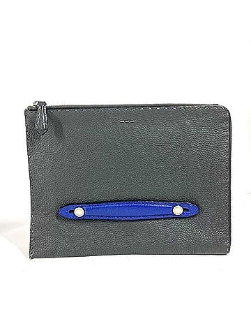 Fendi FENDI Selleria Logo Pouch Bag Clutch Leather Men's Black (view 1)