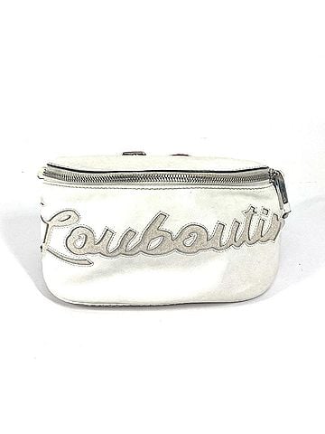 Christian Louboutin Christian Louboutin Marie Jane Logo Mesh Bag Belt Cross Shoulder Body Leather Men Women White (view 1)