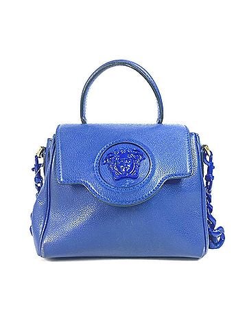 Versace Versace Medusa Logo 2-Way Chain Shoulder Bag/Handbag Leather Women's Blue (view 1)