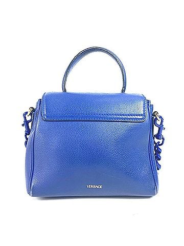 Versace Versace Medusa Logo 2-Way Chain Shoulder Bag/Handbag Leather Women's Blue (view 2)