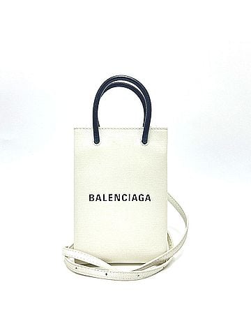 Balenciaga BALENCIAGA 593826 Everyday Shopping Phone Shoulder 2WAY Bag Logo Tote Leather Women's White (view 1)