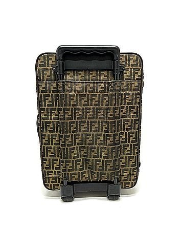 Fendi FENDI Zucca pattern two-wheeled canvas carry-on bag, brown, for women (view 2)