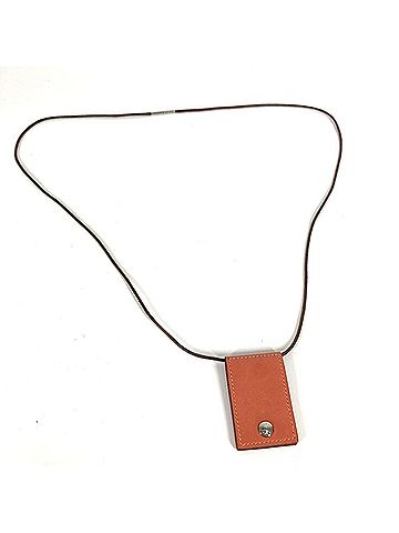 Hermès HERMES Photo Case Pendant Accessory Necklace Leather Women's Pink (view 2)
