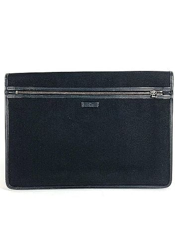 Gucci GUCCI 108841 Logo Bag Pouch Second Document Clutch Nylon Leather Men's Women's Black (view 2)