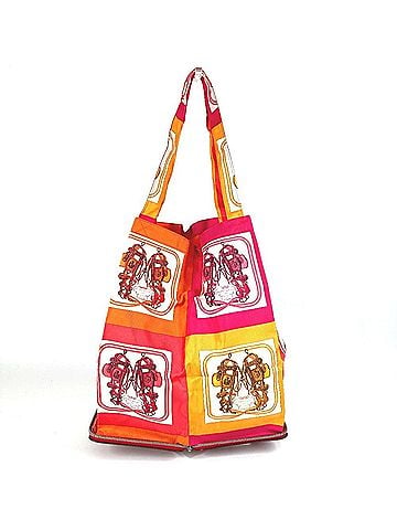 Hermès HERMES Silky Pop Foldable Eco Bag, Tote Handbag, Shoulder Leather, Women's, Red (view 1)