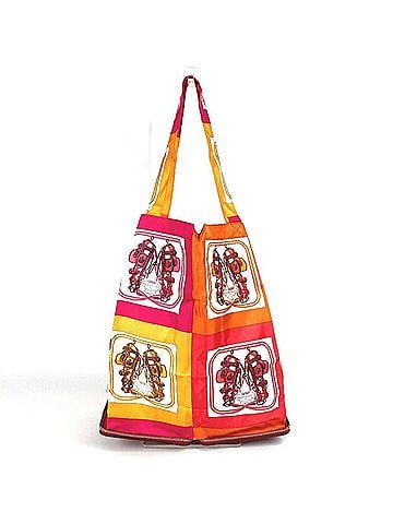 Hermès HERMES Silky Pop Foldable Eco Bag, Tote Handbag, Shoulder Leather, Women's, Red (view 2)