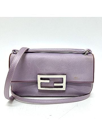 Fendi FENDI 7AS142 Baguette Smartphone Pouch, 2-Way Mini Bag, Shoulder Satin, Women's, Purple (view 1)